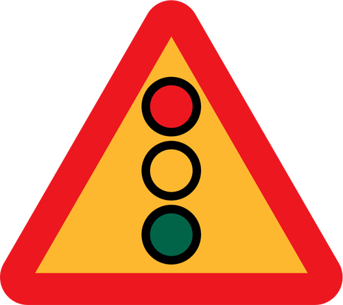 トラフィック ライト先に署名ベクトル画像