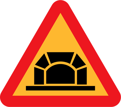 Túnel rodoviário sinal vector clipart