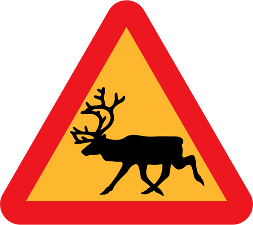 Wilde dieren verkeersbord vector illustraties