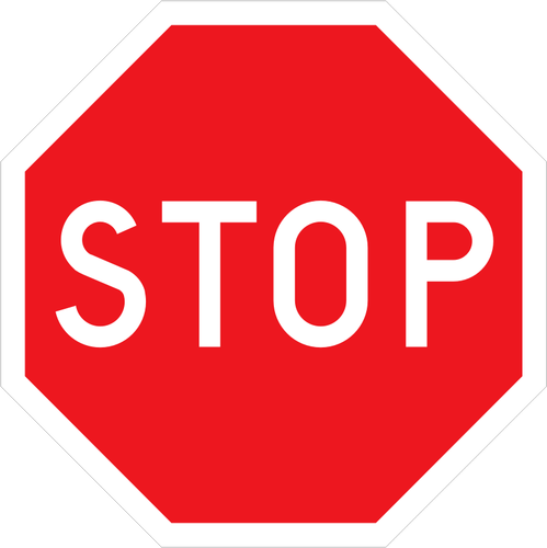 Warnschild rot STOP Vektor-Bild