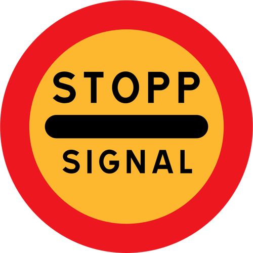 Выключение сигнала дорожный знак векторной графики