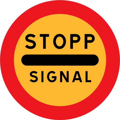 Stopp signaal verkeersbord vectorafbeeldingen