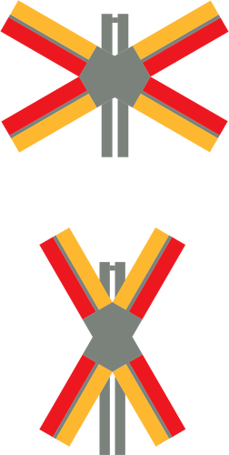 Cale ferată de trecere rutiere semn vector ilustrare