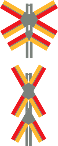 Imagine vectorială de tren semn rutier de trecere