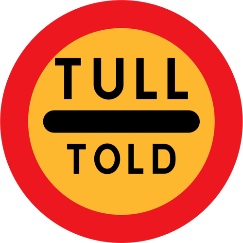 Tull told road sign vector clip art