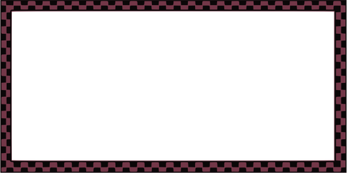Vector clip art of purple and black checkered rectangular border