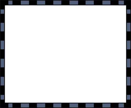 Ilustración de vector frontera rectangular negro y azul