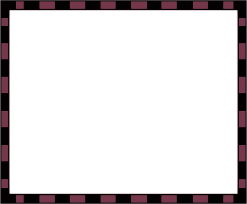 Imagem vetorial de bordô e preta borda Retangular