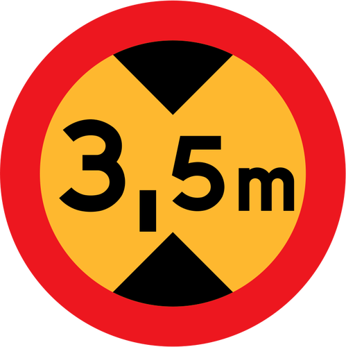 3.5 m trafik vektör yol işaretleri