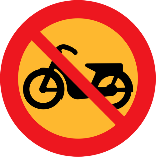 Nie ma motocykli wektor znak