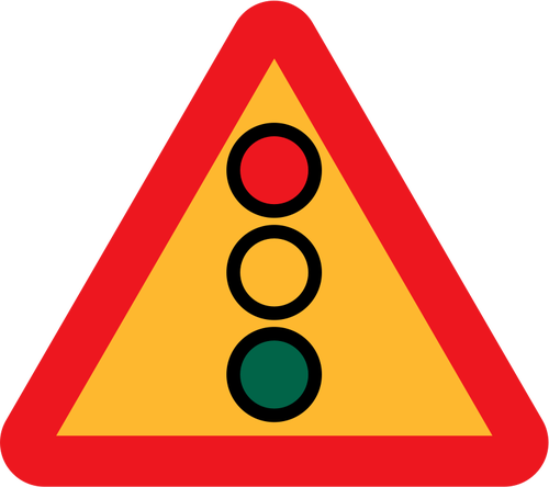Trafik ışıkları devam işareti vektör