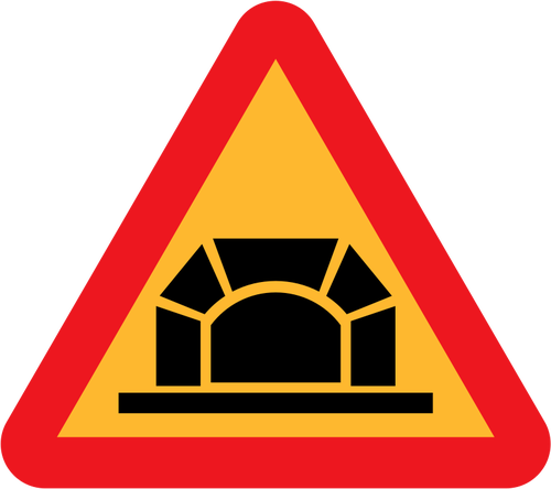 Туннель вектор дорожный знак