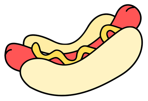 Vector illustration of hot dog