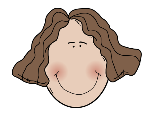 Lady gezicht vectorafbeeldingen