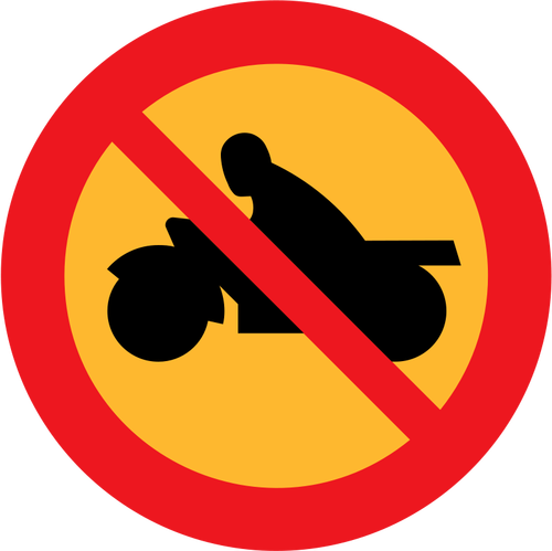 Não há motos vector sinal de estrada