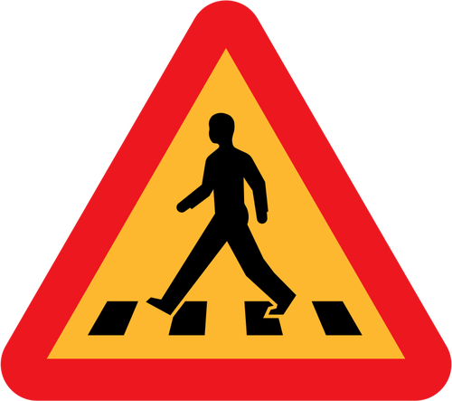 Przejście dla pieszych wektor znak