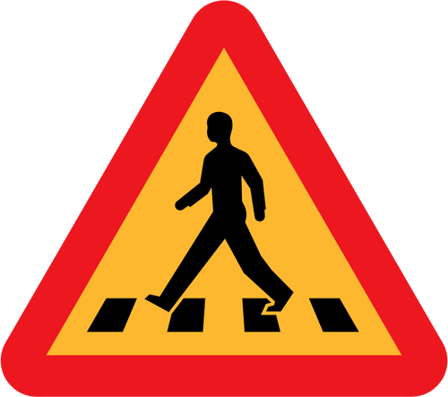 Pedestrian crossing vector sign