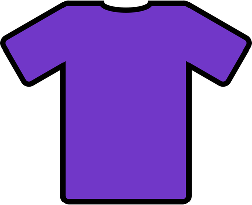 Dibujo vectorial de camiseta púrpura