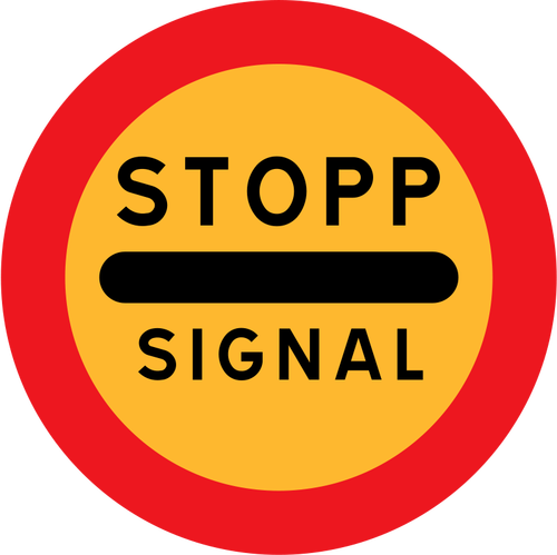 Stopp signal vector road sign