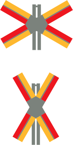 Panneau de signalisation de passage à niveau ferroviaire vector