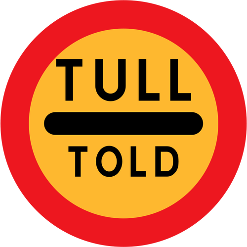 Tull řekl vektorové dopravní značka