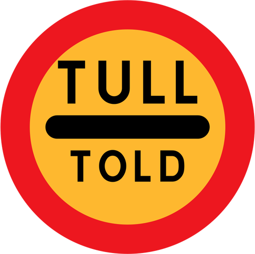 Tull told vector road sign