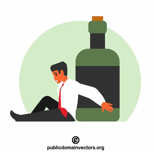 Man having problem with alcohol