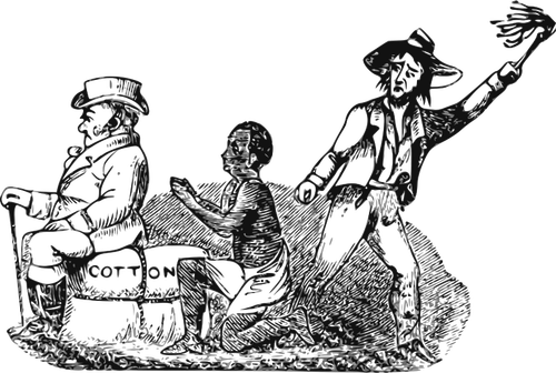 Ilustraţie vectorială sclav lucrător