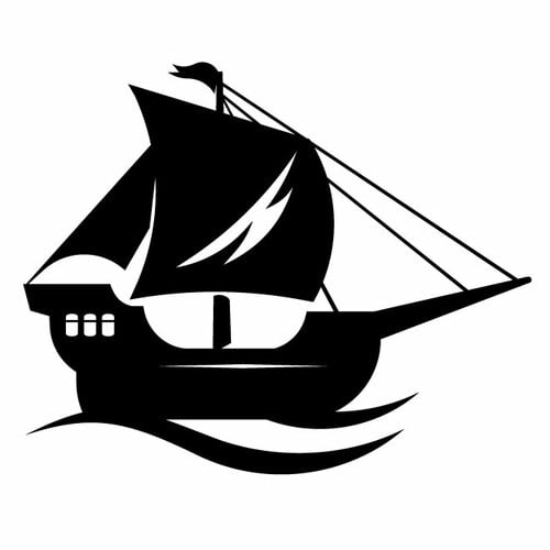 Sail ship silhouette clip art