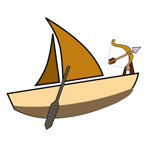 En brun båt