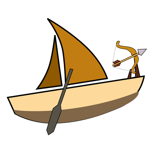 A brown boat