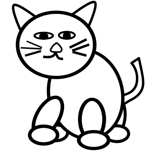 O Gato Preto E Branco Dos Desenhos Animados PNG , Gato, Preto E Branco,  Branco Imagem PNG e PSD Para Download Gratuito