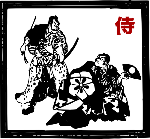 Grafika wektorowa wojowników samuraj
