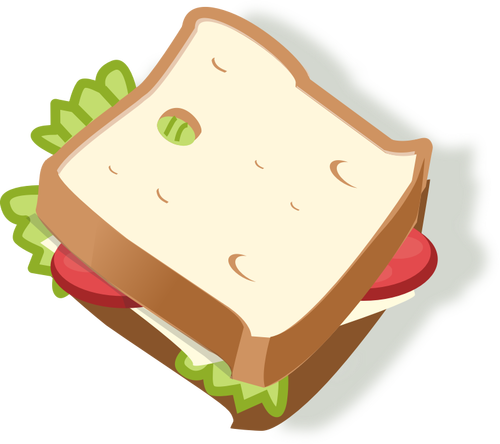 Ilustraţie vectorială vegetariene sandwich