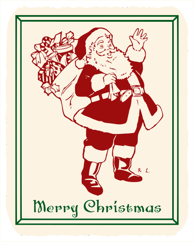 Vintage Kris Kringle plakat