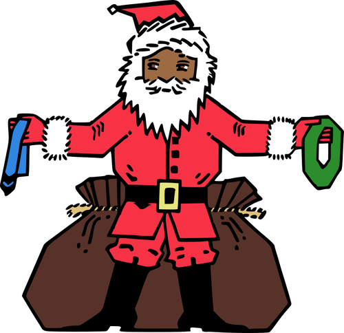 Santa giving presents image