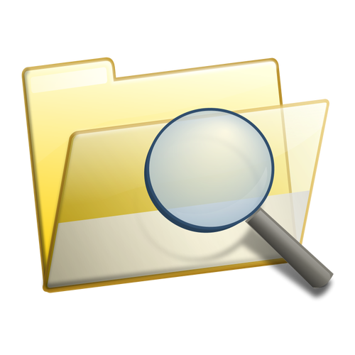 Folder search icon vector image