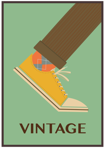 Vintage kenkä vektori kuva