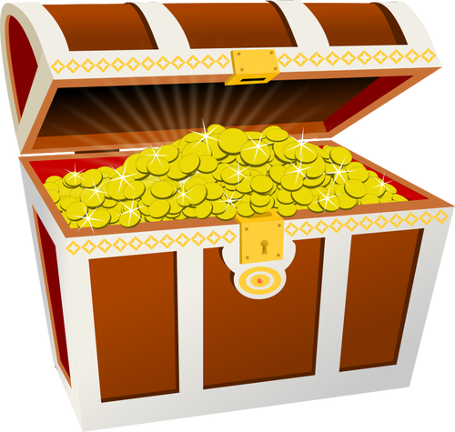 Treasure chest vector graphics