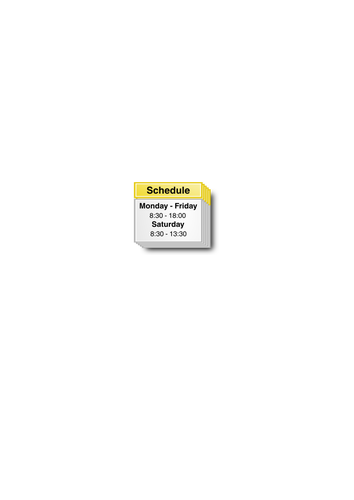 Vector drawing of white and yellow schedule software link