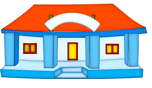 School building vector illustration