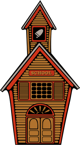 Country school vector image