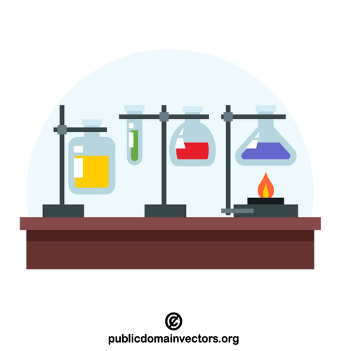 Scientist laboratory table