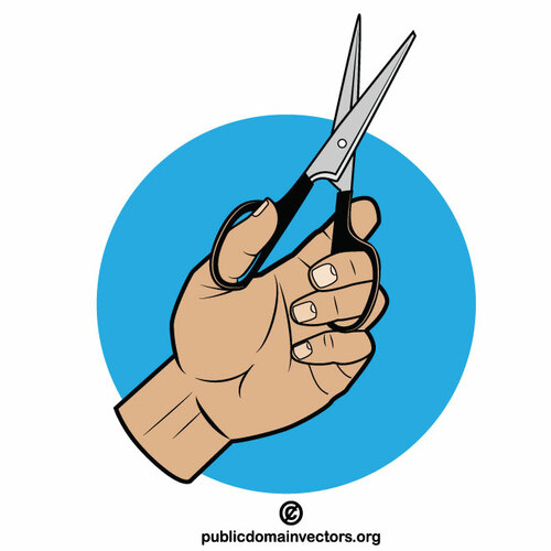 Koncepcja logo fryzjera nożyczek