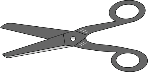 Grey scissors vector image