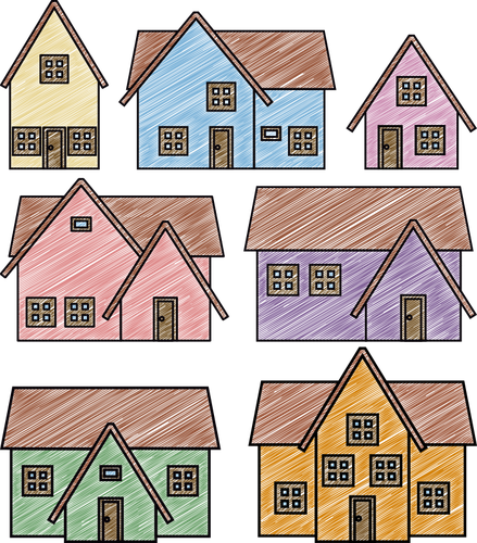 Scribble houses