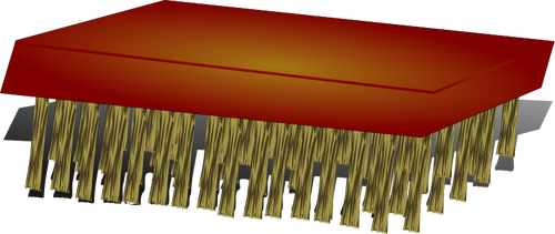 Vektorgrafikk utklipp av skrubbe børste
