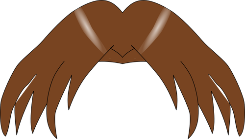 Gráficos vectoriales de elemento de cabello marrón manga