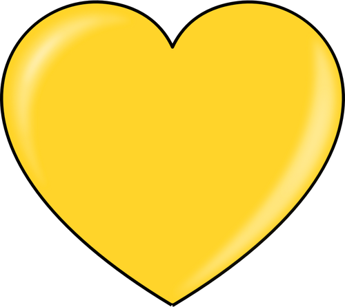 Vector illustration of gold heart