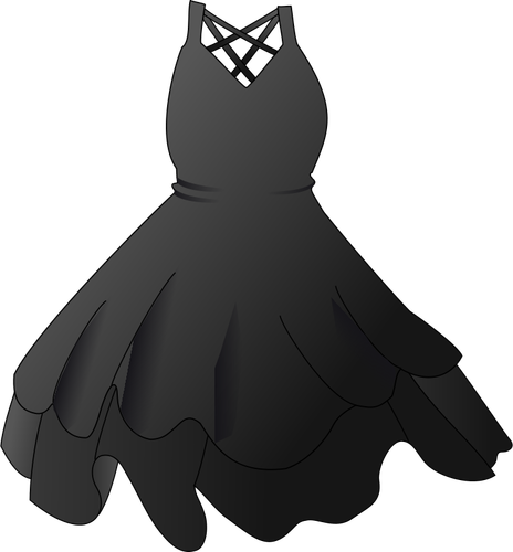 השמלה השחורה בתמונה וקטורית